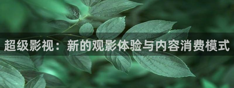 青苹果乐园影院电视剧下载：超级影视：新的观影体验与内容消费模式
